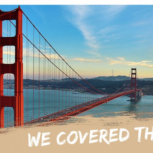 Social media post for Sherwin-Williams: We Covered That_Golden Gate Bridge