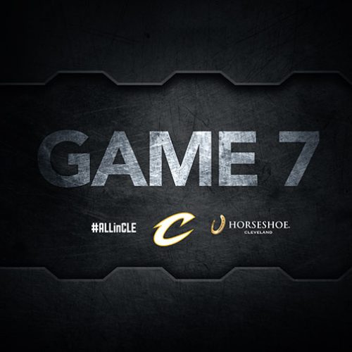 Game 7 post for the Cleveland Cavs playoff game, trying to hype of fans on social media.